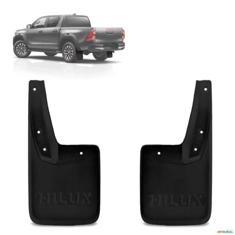 Kit Apara Barro Hilux 2016 a 2023 Protetor Traseiro 2 Peças Imagem Kit Apara Barro Hilux 2016 a 2023 Protetor Traseiro 2 Peças