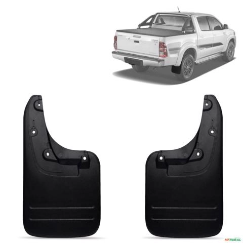 Kit Apara Barro Hilux 2005 a 2008 Protetor Traseiro 2 Peças Imagem Kit Apara Barro Hilux 2005 a 2008 Protetor Traseiro 2 Peças