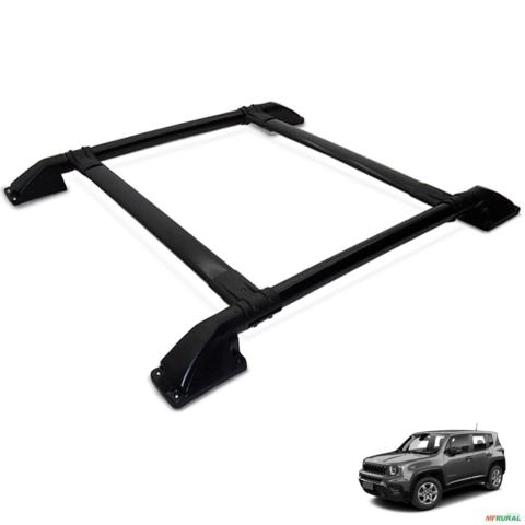 Rack De Teto Bagageiro Renegade 2016 a 2025 Tubolar Preto Imagem Rack De Teto Bagageiro Renegade 2016 a 2025 Tubolar Preto