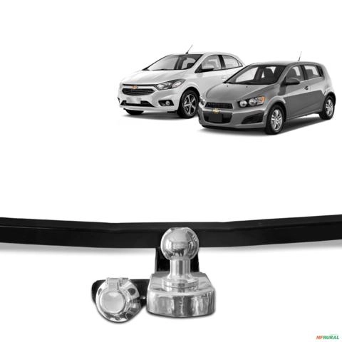 Engate De Reboque Onix Sonic 2013 a 2019 Hatch Rabicho Fixo 700 kg Imagem Engate De Reboque Onix Sonic 2013 a 2019 Hatch Rabicho Fixo 700 kg