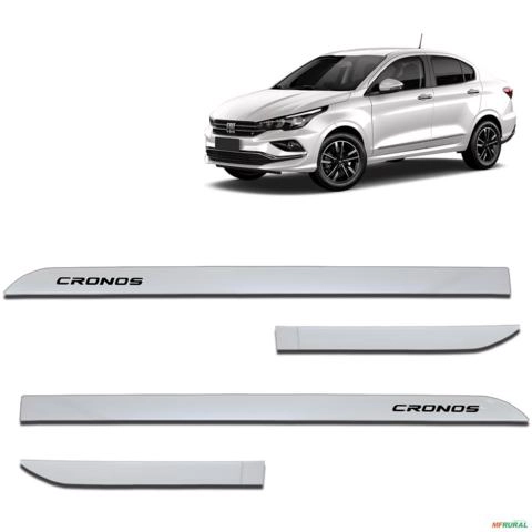 Jogo de Friso Lateral Cronos 2018 a 2026 Branco Alaska Facão Imagem Jogo de Friso Lateral Cronos 2018 a 2026 Branco Alaska Facão