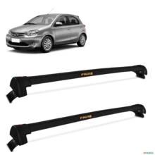 Rack De Teto Travessa Toyota Etios 2013 a 2021 Alumínio Preto