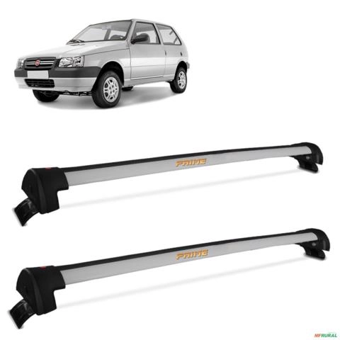 Rack De Teto Travessa Uno 1992 a 2013 2 Portas Alumínio Prata Imagem Rack De Teto Travessa Uno 1992 a 2013 2 Portas Alumínio Prata