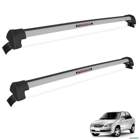 Rack De Teto Travessa Corsa Classic 1995 a 2016 Alumínio Prata Imagem Rack De Teto Travessa Corsa Classic 1995 a 2016 Alumínio Prata