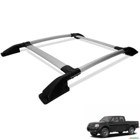 Rack de Teto Bagageiro Frontier 2003 a 2007 Tubolar Prata Imagem Rack de Teto Bagageiro Frontier 2003 a 2007 Tubolar Prata