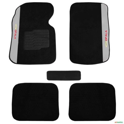 Imagem Jogo Tapete Carpete Opala 1973 a 1992 Preto 5 Peças Imagem Jogo Tapete Carpete Opala 1973 a 1992 Preto 5 Peças