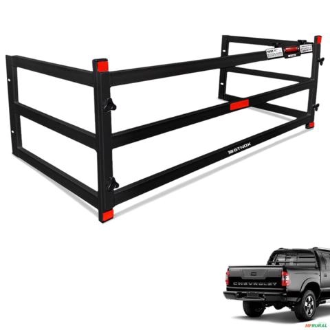 Extensor de Caçamba S10 2001 a 2011 Divisor ED Preto Imagem Extensor de Caçamba S10 2001 a 2011 Divisor ED Preto