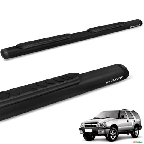 Estribo Lateral Oval Blazer 2001 a 2011 Oblongo Preto Imagem Estribo Lateral Oval Blazer 2001 a 2011 Oblongo Preto