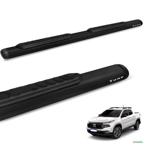 Estribo Lateral Oval Toro 2016 a 2026 Oblongo Preto Imagem Estribo Lateral Oval Toro 2016 a 2026 Oblongo Preto