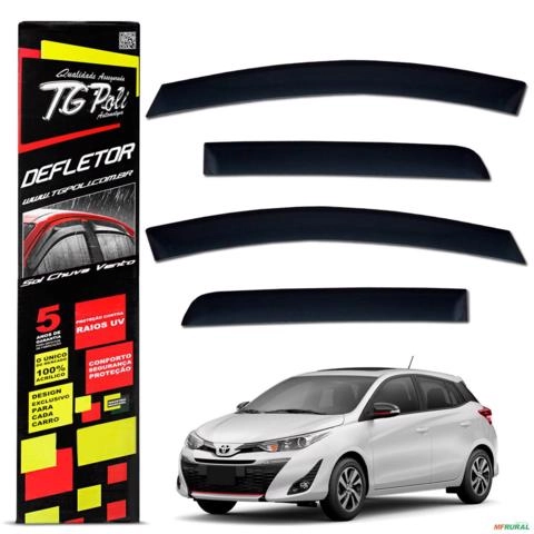 Calha De Chuva Yaris Hatch 2018 a 2025 Defletor Fume Acrílico Tgpoli Imagem Calha De Chuva Yaris Hatch 2018 a 2025 Defletor Fume Acrílico Tgpoli