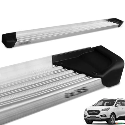 Estribo Lateral IX35 2011 a 2022 Aluminio Natural A3 Imagem Estribo Lateral IX35 2011 a 2022 Aluminio Natural A3