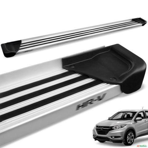 Estribo Lateral HRV 2016 a 2021 Aluminio Natural A1 Imagem Estribo Lateral HRV 2016 a 2021 Aluminio Natural A1