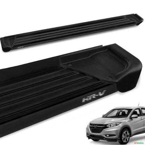Estribo Lateral HRV 2016 a 2021 Aluminio Preto A1 Imagem Estribo Lateral HRV 2016 a 2021 Aluminio Preto A1