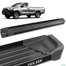 Estribo Lateral Hilux CS 2016 a 2024 Aluminio Preto A3