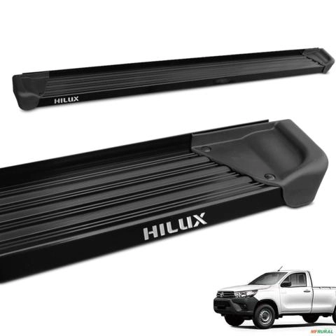 Estribo Lateral Hilux CS 2016 a 2025 Aluminio Preto A3 Imagem Estribo Lateral Hilux CS 2016 a 2025 Aluminio Preto A3