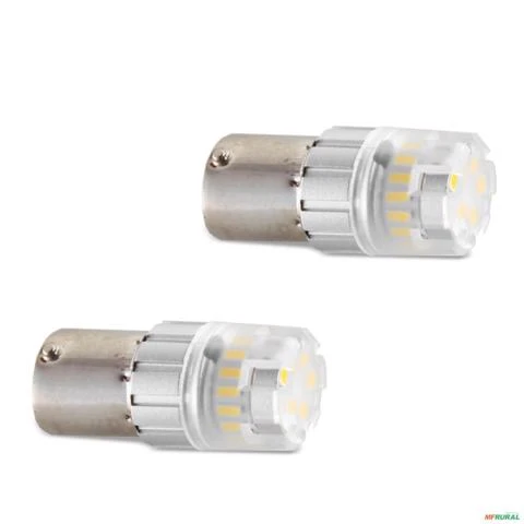 Kit Lâmpadas LED Branca 1156 6/9 Titanium SMD-4014/3030 1 Polo 12V Shocklight