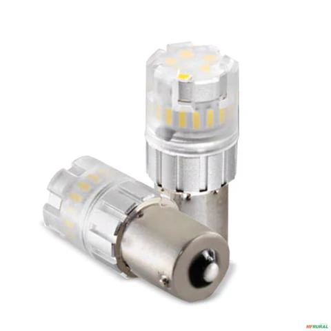 Kit Lâmpadas LED Branca 1156 6/9 Titanium SMD-4014/3030 1 Polo 12V Shocklight