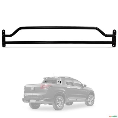 Grade Vigia Fiat Toro 2016 a 2025 Barra Protetora Vidro Traseiro Imagem Grade Vigia Fiat Toro 2016 a 2025 Barra Protetora Vidro Traseiro