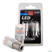 Kit Lâmpadas LED Laranja 1156 6/9 Titanium SMD-4014/3030 1 Polo 12V Shocklight