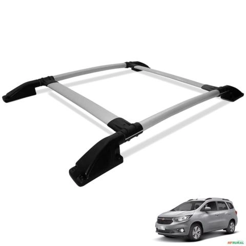 Rack De Teto Bagageiro Spin 2013 a 2025 Tubolar Prata Imagem Rack De Teto Bagageiro Spin 2013 a 2025 Tubolar Prata