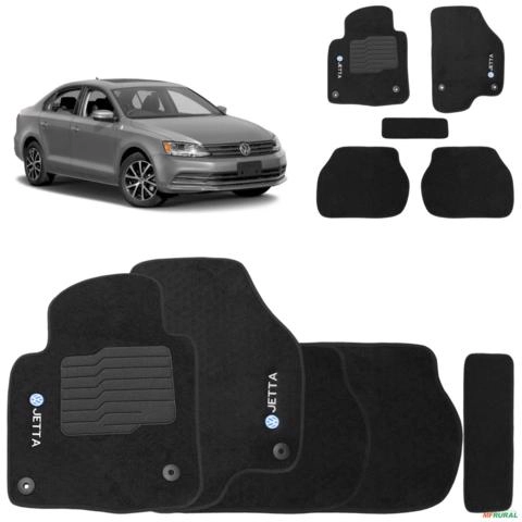 Jogo de Tapete Carpete Jetta 2011 a 2017 Preto Fixação Original Imagem Jogo de Tapete Carpete Jetta 2011 a 2017 Preto Fixação Original