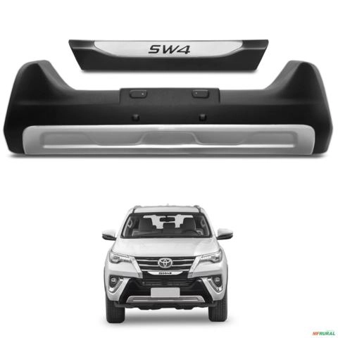 Overbumper SW4 2016 a 2020 Front Bumper Preto Prata Tgpoli Imagem Overbumper SW4 2016 a 2020 Front Bumper Preto Prata Tgpoli