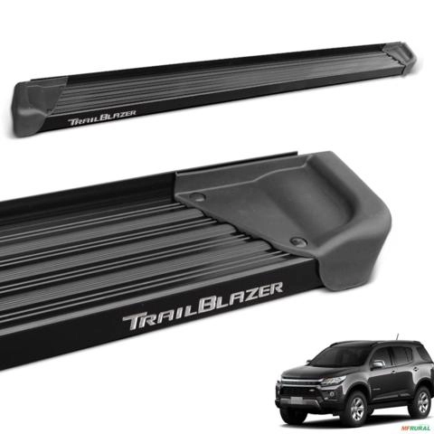 Estribo Lateral Trailblazer 2013 a 2025 Alumínio Preto A3 Imagem Estribo Lateral Trailblazer 2013 a 2025 Alumínio Preto A3