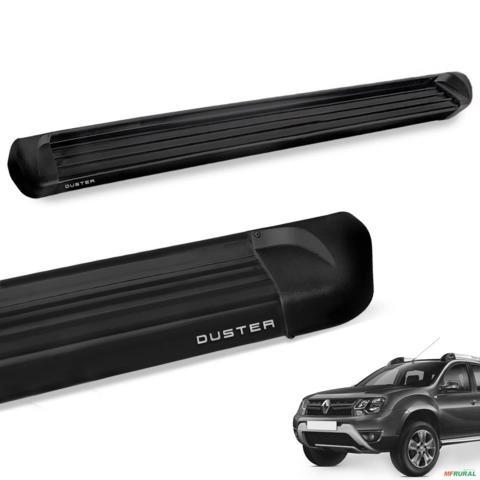Estribo Lateral Duster 2012 a 2025 Aluminio Preto Track Imagem Estribo Lateral Duster 2012 a 2025 Aluminio Preto Track