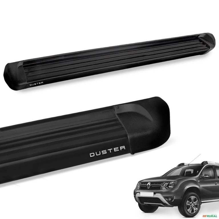 Estribo Lateral Duster 2012 a 2025 Aluminio Preto Track Imagem Estribo Lateral Duster 2012 a 2025 Aluminio Preto Track