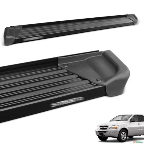 Estribo Lateral Sorento 2004 a 2010 Aluminio Preto A3 Imagem Estribo Lateral Sorento 2004 a 2010 Aluminio Preto A3