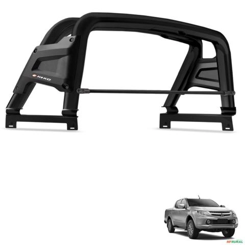 Santo Antonio L200 Triton Sport 2017 a 2025 K1 Preto Com Barra Keko Imagem Santo Antonio L200 Triton Sport 2017 a 2025 K1 Preto Com Barra Keko
