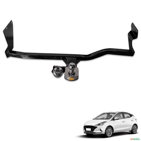 Engate de Reboque HB20 Hatch 2020 a 2027 Rabicho Fixo 700kg Imagem Engate de Reboque HB20 Hatch 2020 a 2027 Rabicho Fixo 700kg