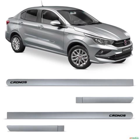 Jogo de Friso Lateral Cronos 2018 a 2026 Cinza Scandium Slim Imagem Jogo de Friso Lateral Cronos 2018 a 2026 Cinza Scandium Slim