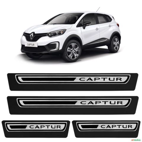 Jogo de Soleira Premium Captur 2017 a 2024 Escovada 4 Portas Imagem Jogo de Soleira Premium Captur 2017 a 2024 Escovada 4 Portas