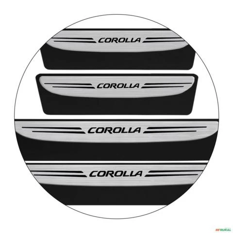 Jogo de Soleira Premium Corolla 2014 a 2019 Escovada 4 Portas