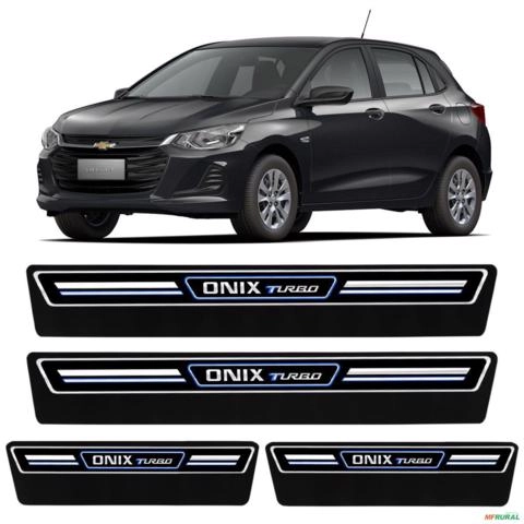 Jogo de Soleira Premium Onix Turbo 2020 a 2025 Elegance 4 Portas Imagem Jogo de Soleira Premium Onix Turbo 2020 a 2025 Elegance 4 Portas