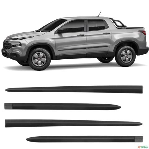 Friso Lateral Toro 2016 a 2026 Borrachão Preto Modelo Original Imagem Friso Lateral Toro 2016 a 2026 Borrachão Preto Modelo Original