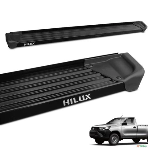 Estribo Lateral Hilux CS 2005 a 2015 Aluminio Preto A3 Imagem Estribo Lateral Hilux CS 2005 a 2015 Aluminio Preto A3