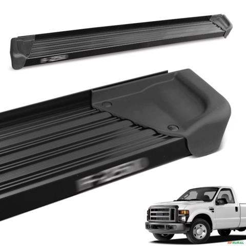 Estribo Lateral F250 CS 1998 a 2011 Aluminio Preto A3 Imagem Estribo Lateral F250 CS 1998 a 2011 Aluminio Preto A3