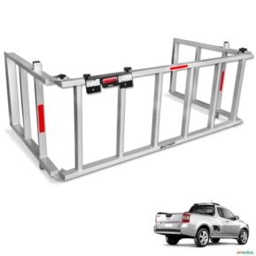 Extensor De Caçamba Montana 2011 a 2021 Rampa Prata Reforçado 350kg Extensor De Caçamba Montana 2011 a 2021 Rampa Prata Reforçado 350kg