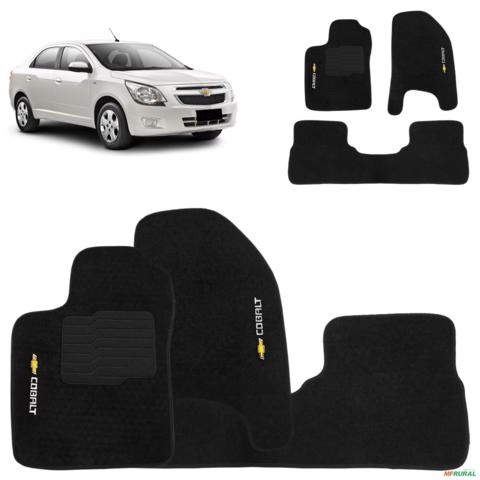 Jogo de Tapete Carpete Cobalt 2011 a 2020 Preto 3 Peças Imagem Jogo de Tapete Carpete Cobalt 2011 a 2020 Preto 3 Peças