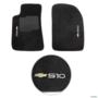 Jogo de Tapete Carpete S10 2012 a 2018 Preto 3 Peças Imagem Jogo de Tapete Carpete S10 2012 a 2018 Preto 3 Peças