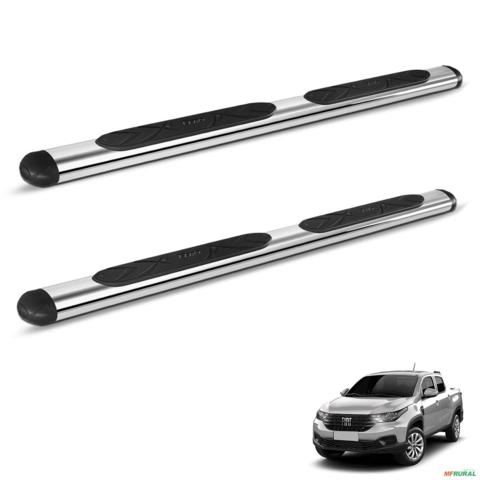 Estribo Lateral Oval Strada 2021 a 2026 Aço Carbono Cromado Bepo Imagem Estribo Lateral Oval Strada 2021 a 2026 Aço Carbono Cromado Bepo