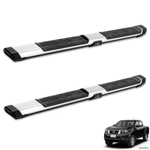 Estribo Lateral Frontier 2017 a 2025 My Road Alumínio Cromado Imagem Estribo Lateral Frontier 2017 a 2025 My Road Alumínio Cromado