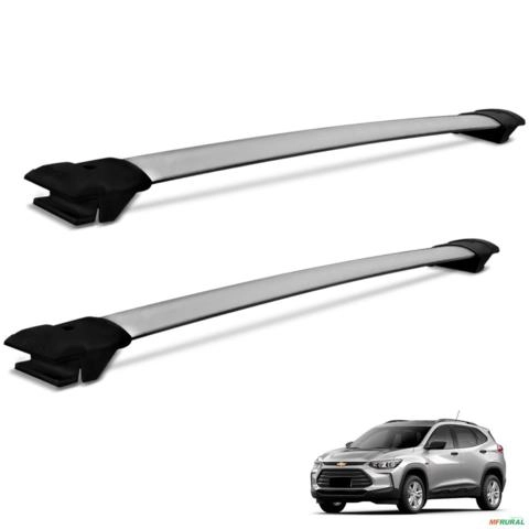 Rack de Teto Travessa Tracker 2020 a 2026 Alumínio Prata Larga Imagem Rack de Teto Travessa Tracker 2020 a 2026 Alumínio Prata Larga