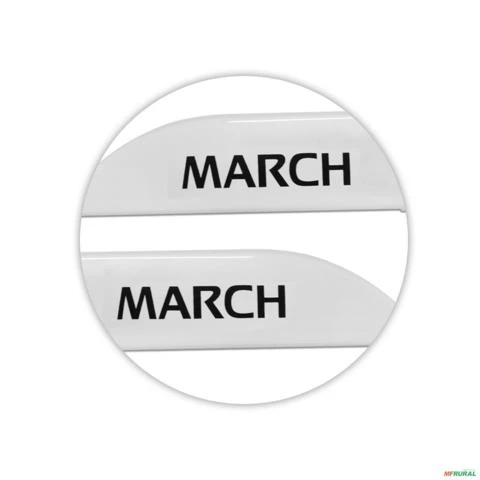 Jogo de Friso Lateral March 2012 a 2020 Branco Aspen