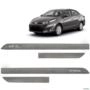 Jogo de Friso Lateral Yaris 2018 a 2023 Cinza Cosmopolita Alto Relevo Imagem Jogo de Friso Lateral Yaris 2018 a 2023 Cinza Cosmopolita Alto Relevo