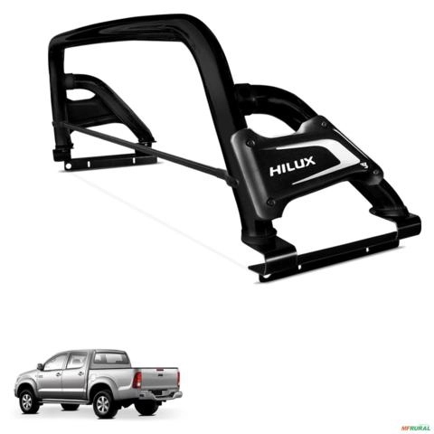 Santo Antonio Hilux 2005 a 2015 Premium Preto Com Barra Imagem Santo Antonio Hilux 2005 a 2015 Premium Preto Com Barra