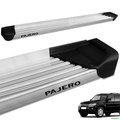 Estribo Lateral Pajero Full 2008 a 2021 5 Portas Alumínio Natural A3 Imagem Estribo Lateral Pajero Full 2008 a 2021 5 Portas Alumínio Natural A3