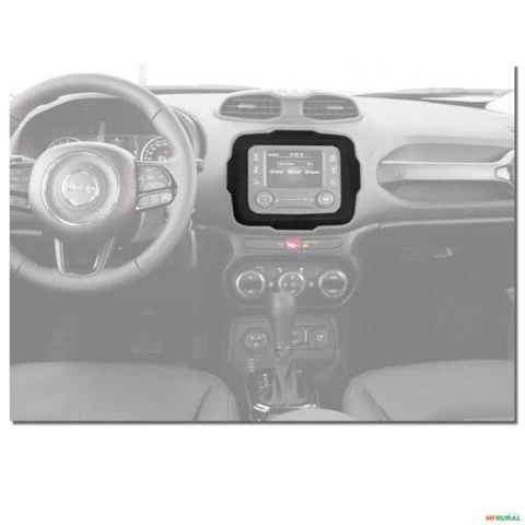 Moldura do Painel 2 Din Jeep Renegade 2015 a 2020 PCD Preto Padrão Japonês e Chinês